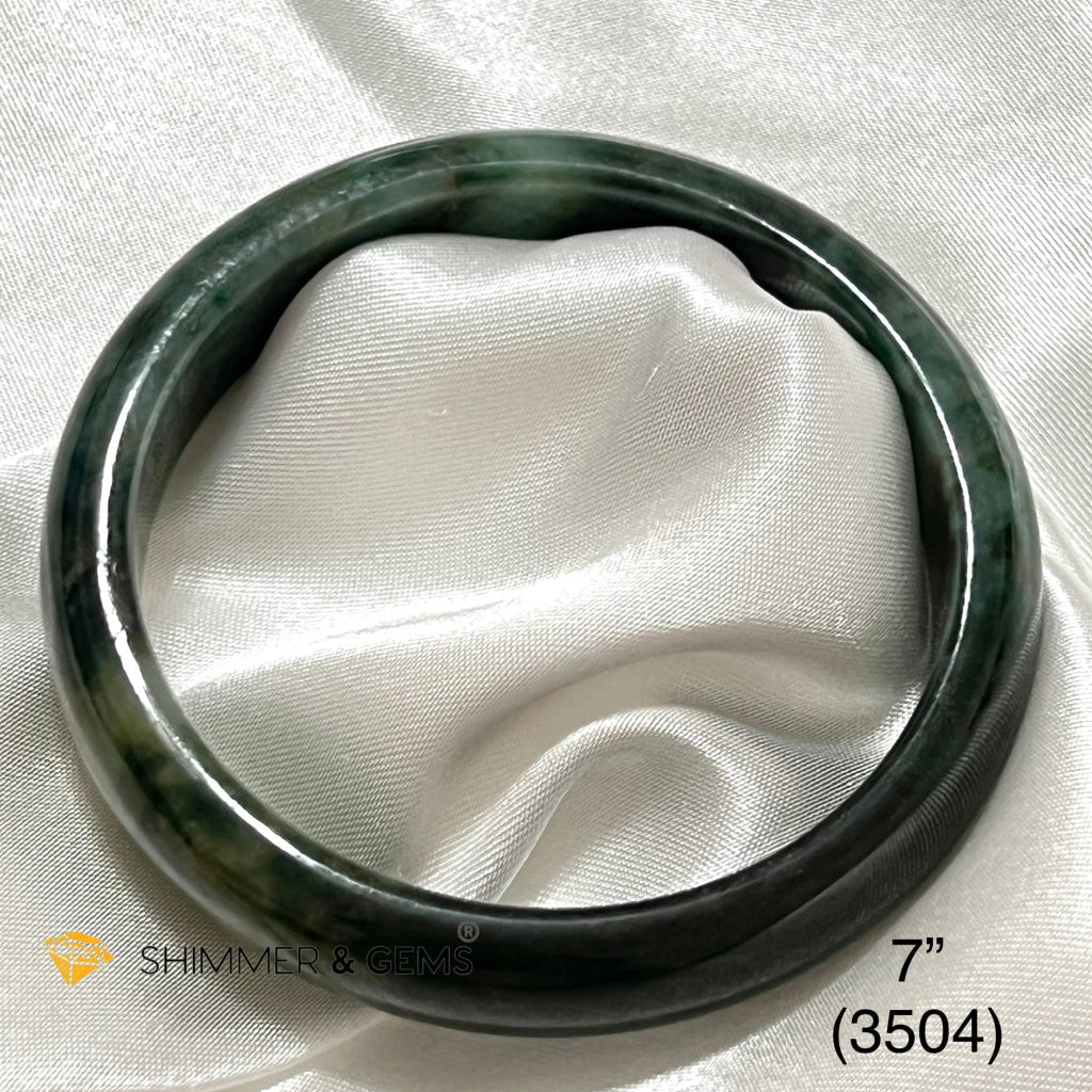 Jadeite Bangle With Cert (Myanmar) (3504) 7 Bracelets