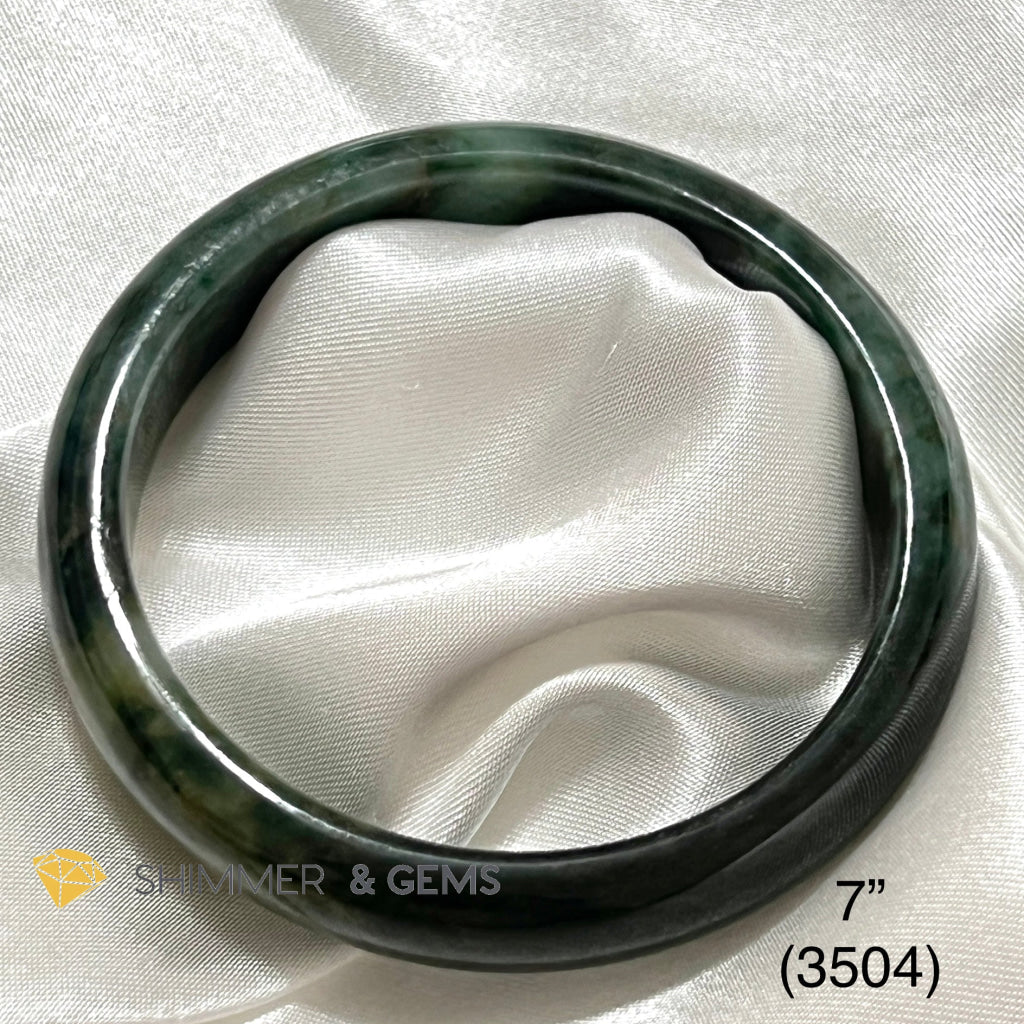 Jadeite Bangle With Cert (Myanmar) (3504) 7 Bracelets