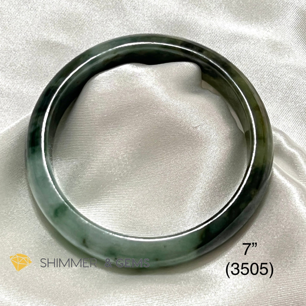 Jadeite Bangle With Cert (Myanmar) (3505) 7 Bracelets