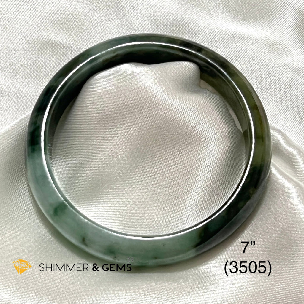 Jadeite Bangle With Cert (Myanmar) (3505) 7 Bracelets