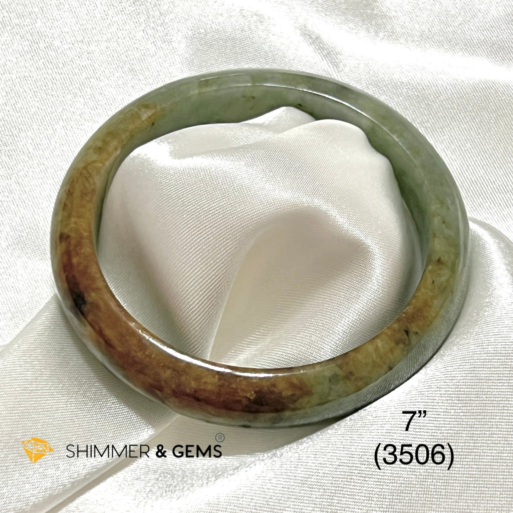 Jadeite Bangle With Cert (Myanmar) (3506) 7 Bracelets