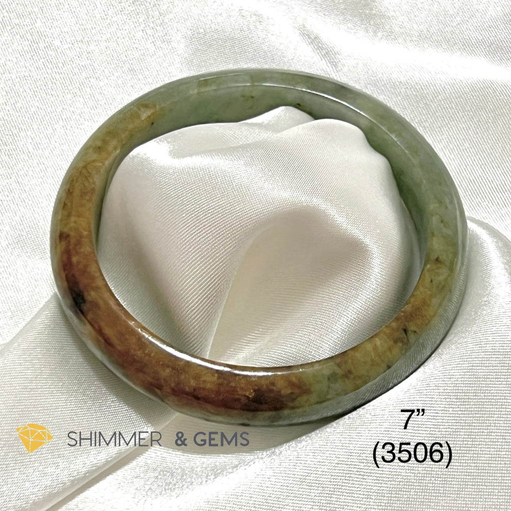 Jadeite Bangle With Cert (Myanmar) (3506) 7 Bracelets