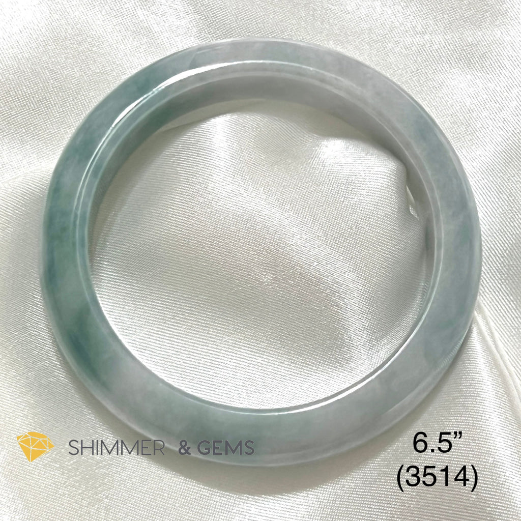 Jadeite Bangle With Cert (Myanmar) (3514) 6.5 Bracelets