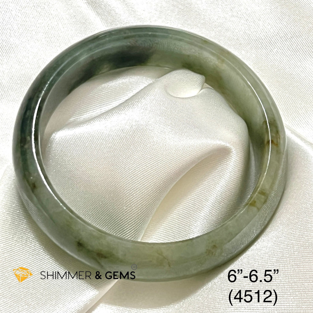 Jadeite Bangle With Cert (Myanmar) (4512) 6-6.5 Bracelets