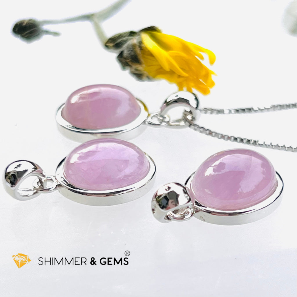 Kunzite Oval Pendant 8X10Mm Charms & Pendants