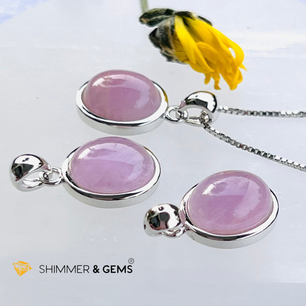 Kunzite Oval Pendant 8X10Mm Charms & Pendants