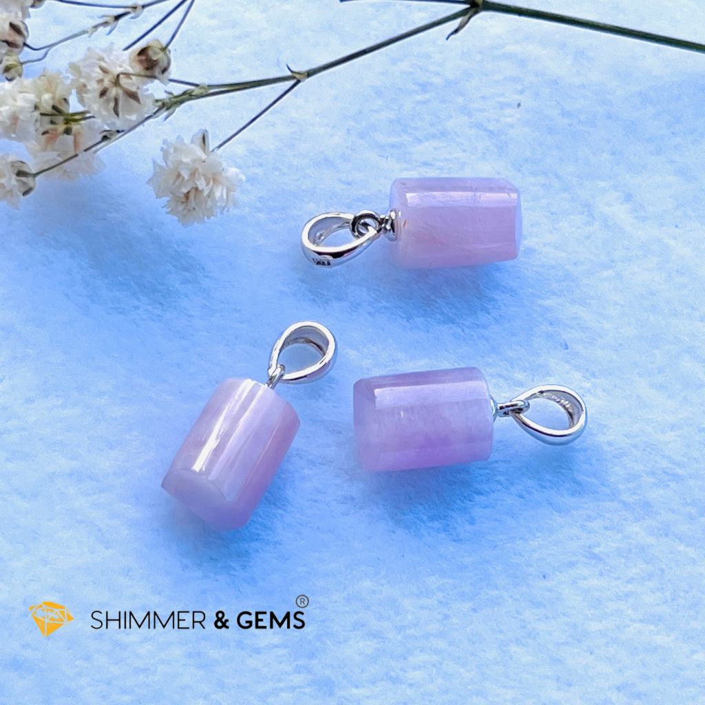 Kunzite Tube Pendant 11Mm Charms & Pendants