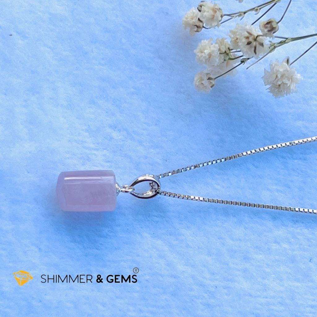 Kunzite Tube Pendant 11Mm Charms & Pendants