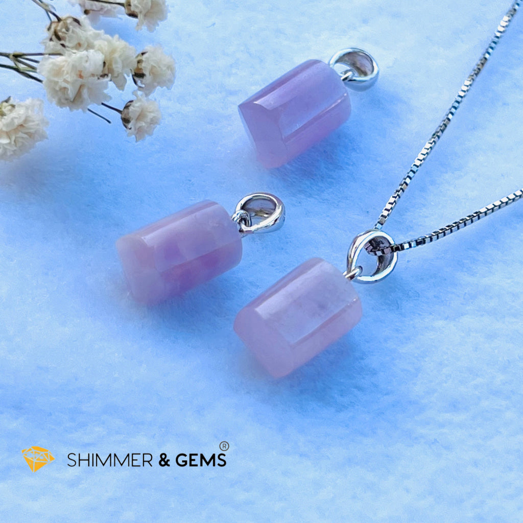 Kunzite Tube Pendant 11Mm Charms & Pendants