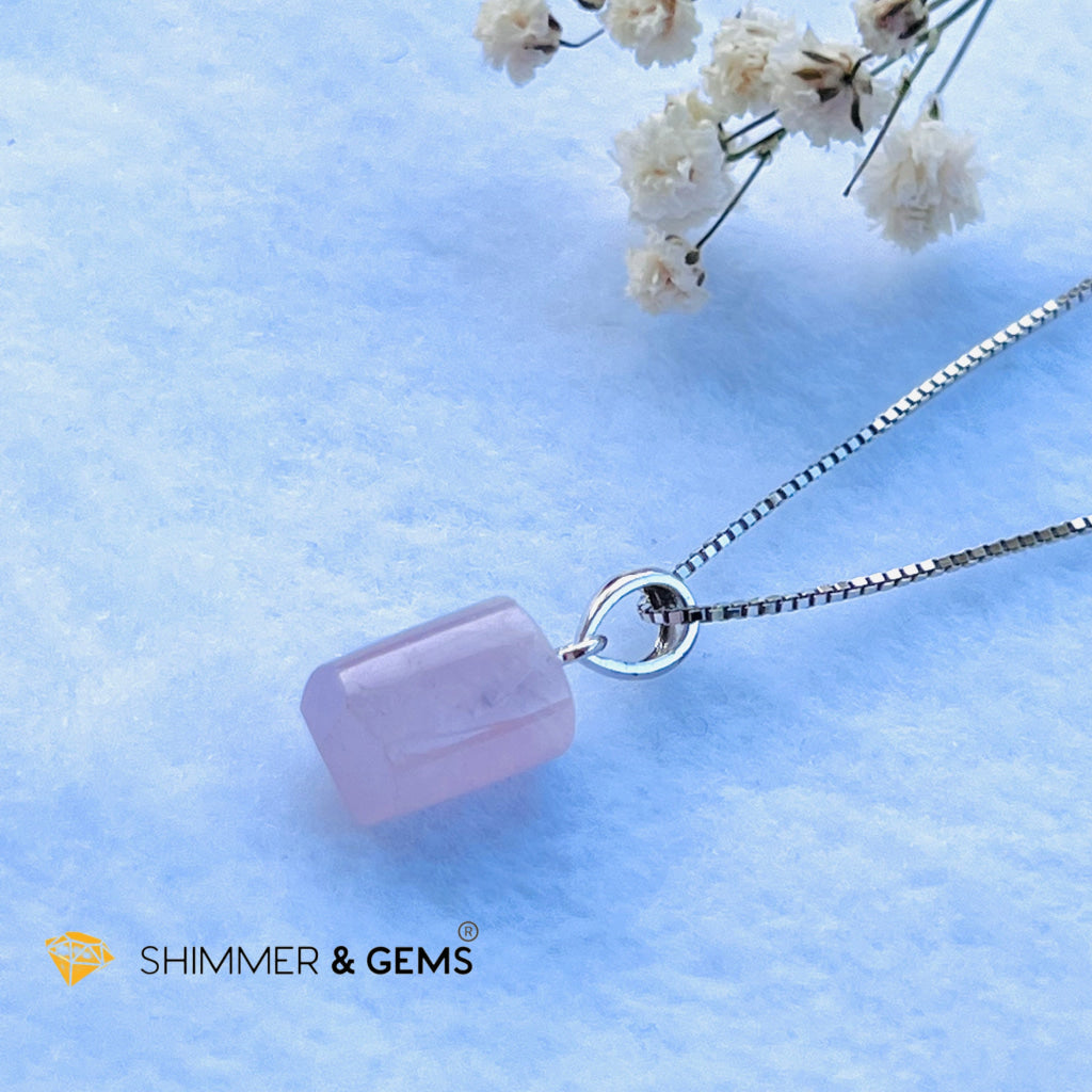 Kunzite Tube Pendant 11Mm Charms & Pendants