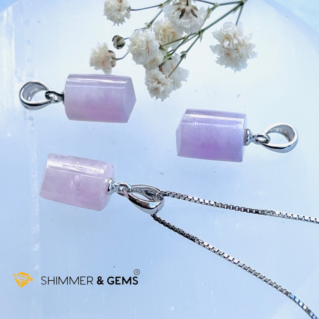 Kunzite Tube Pendant 11Mm Charms & Pendants