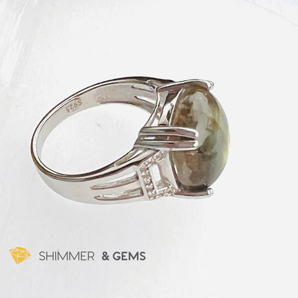 Labradorite 924 Silver Ring (Square 12X12Mm) For Men & Women Rings