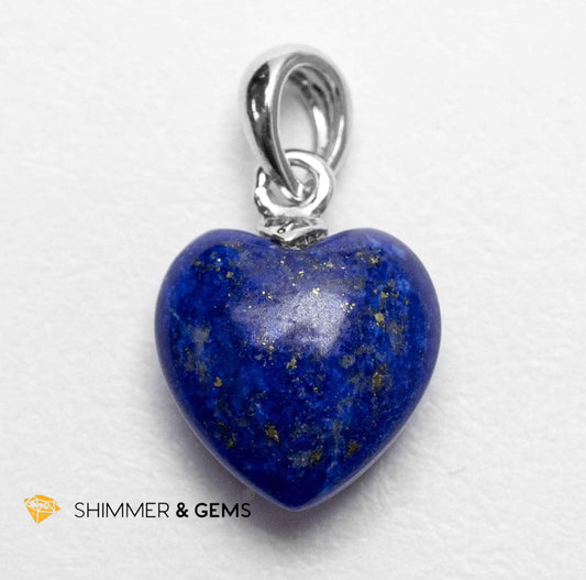 Lapis Lazuli Heart 925 Silver Pendant 10mm
(Inner Wisdom, Royal Insight)