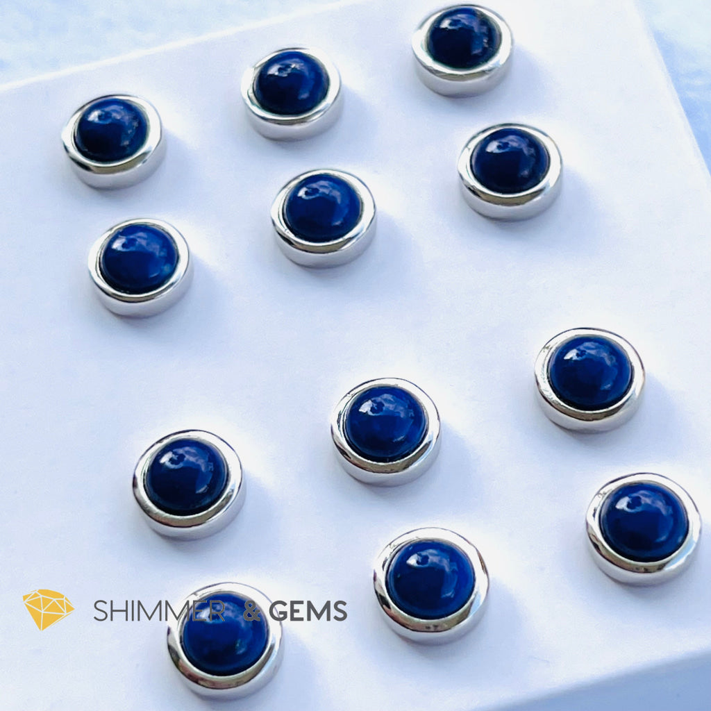 Lapis Lazuli Round Earrings 6Mm (Power And Strength