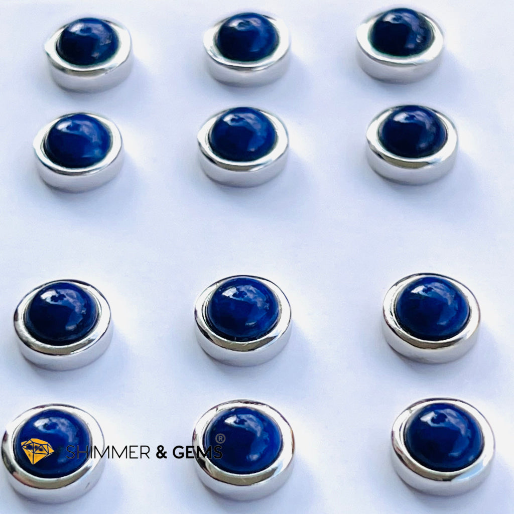 Lapis Lazuli Round Earrings 6Mm (Power And Strength