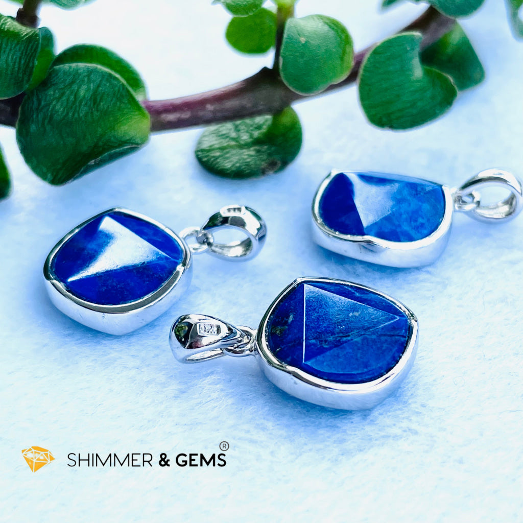 Star Of David Lapis Lazuli 12Mm Pendants 925 Silver (Wisdom & Expression) Charms