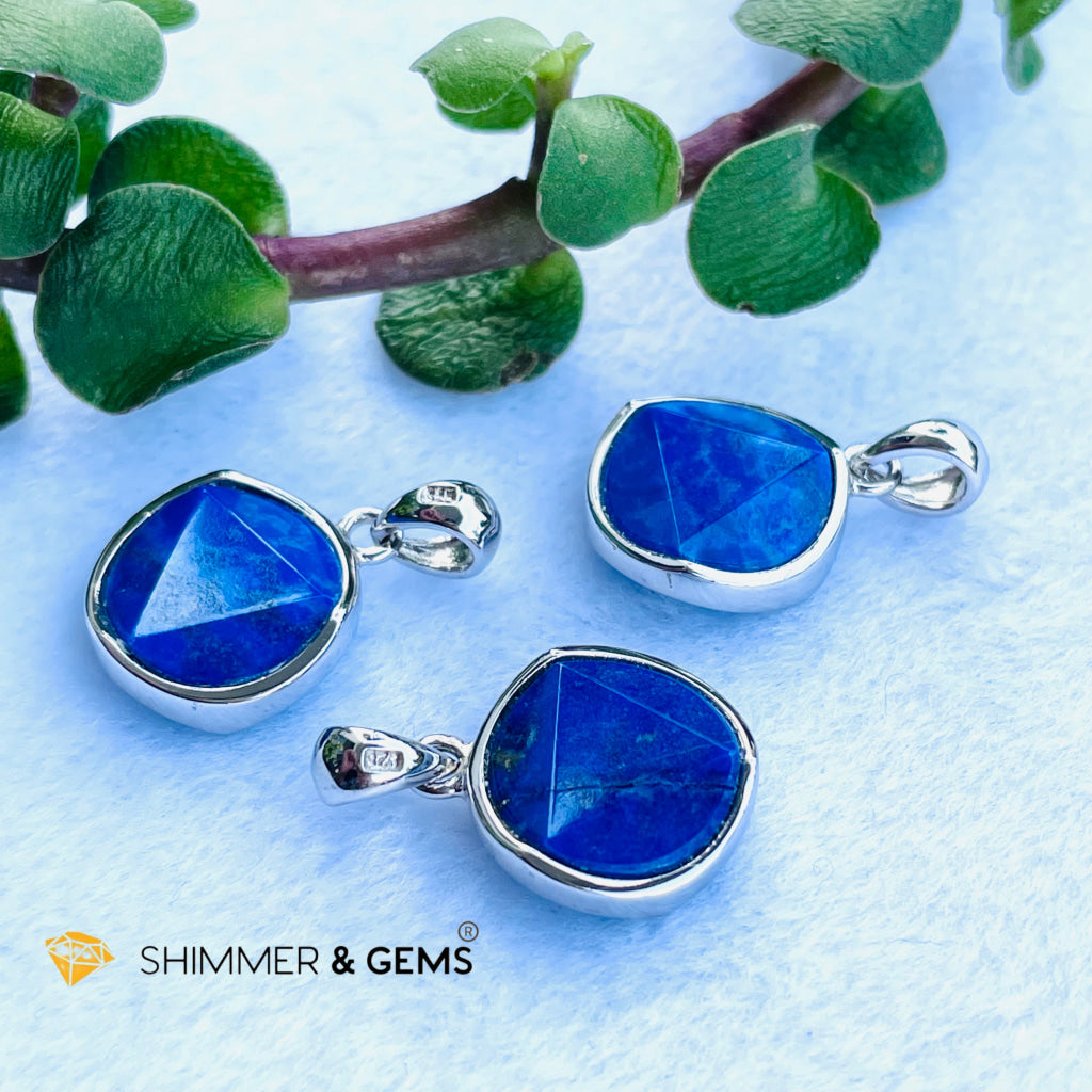 Star Of David Lapis Lazuli 12Mm Pendants 925 Silver (Wisdom & Expression) Charms