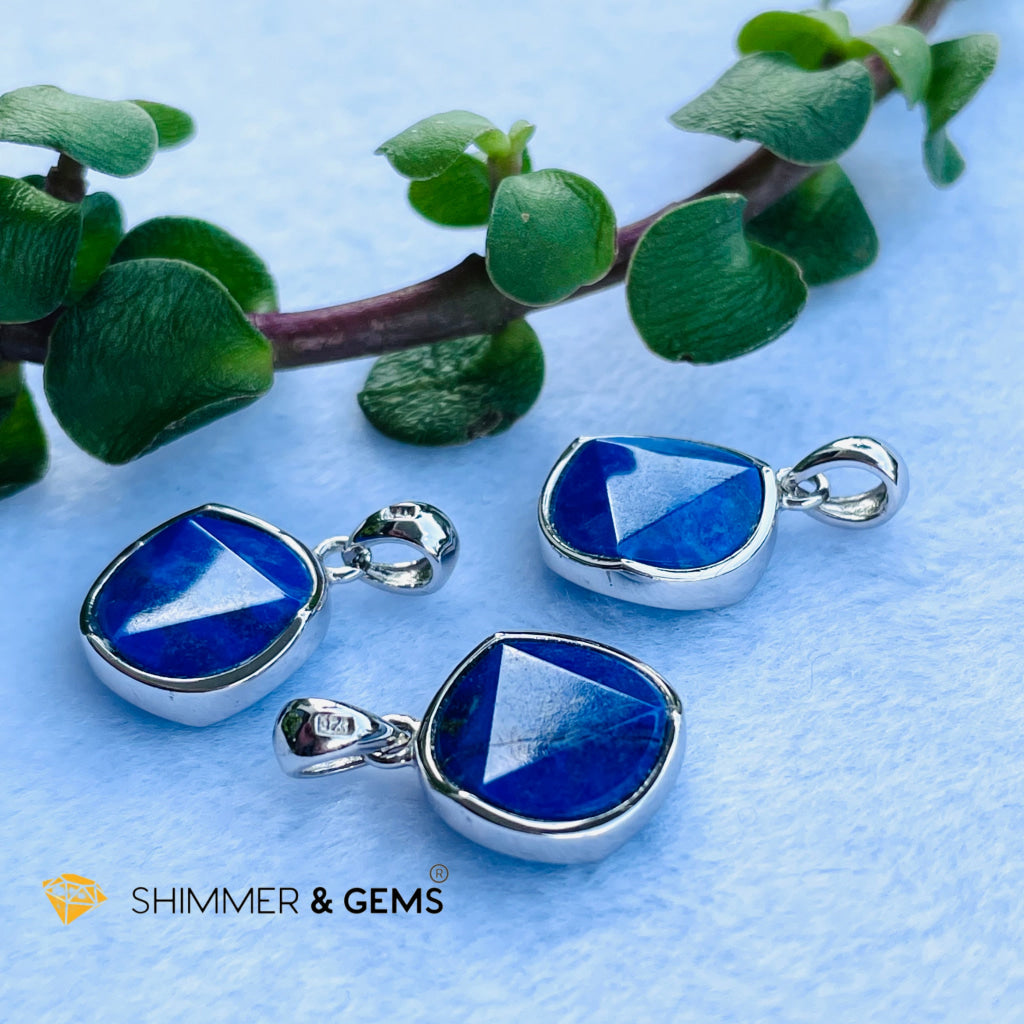 Star Of David Lapis Lazuli 12Mm Pendants 925 Silver (Wisdom & Expression) Charms