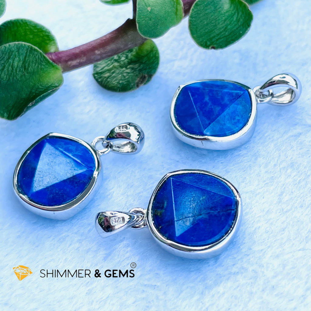 Star Of David Lapis Lazuli 12Mm Pendants 925 Silver (Wisdom & Expression) Charms