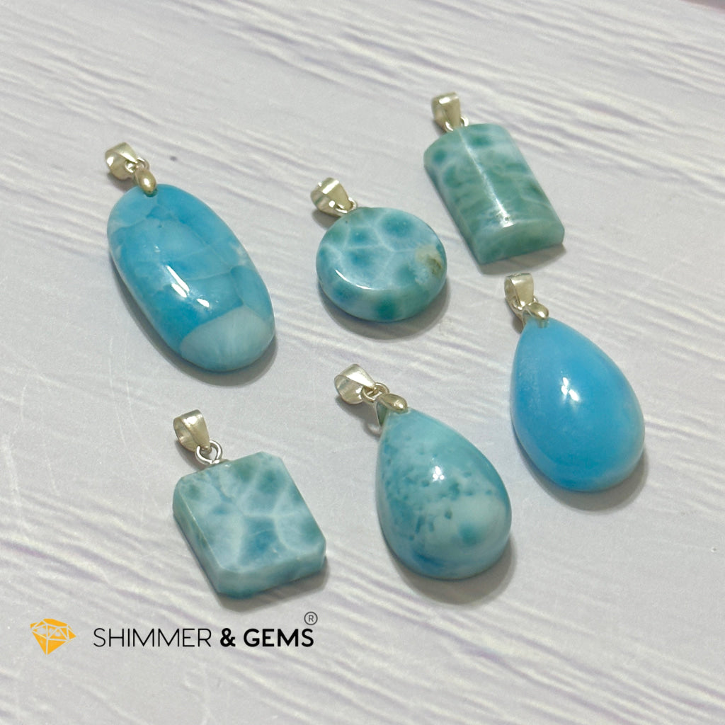 Larimar 925 Silver Pendant