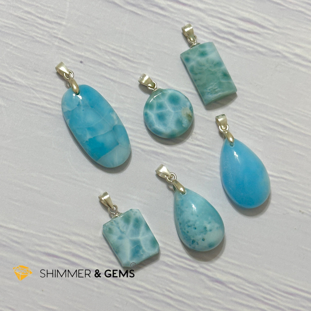 Larimar 925 Silver Pendant