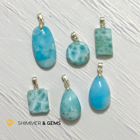 Larimar 925 Silver Pendant