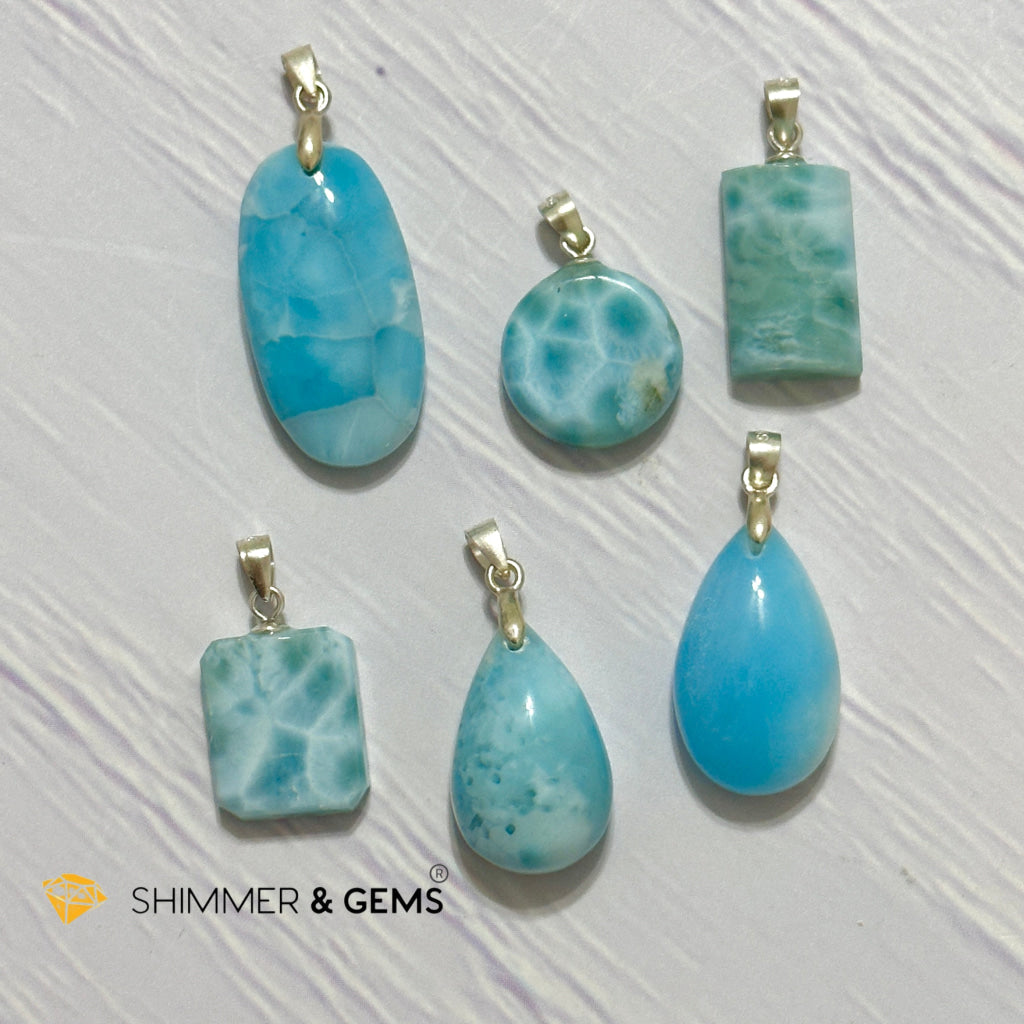 Larimar 925 Silver Pendant