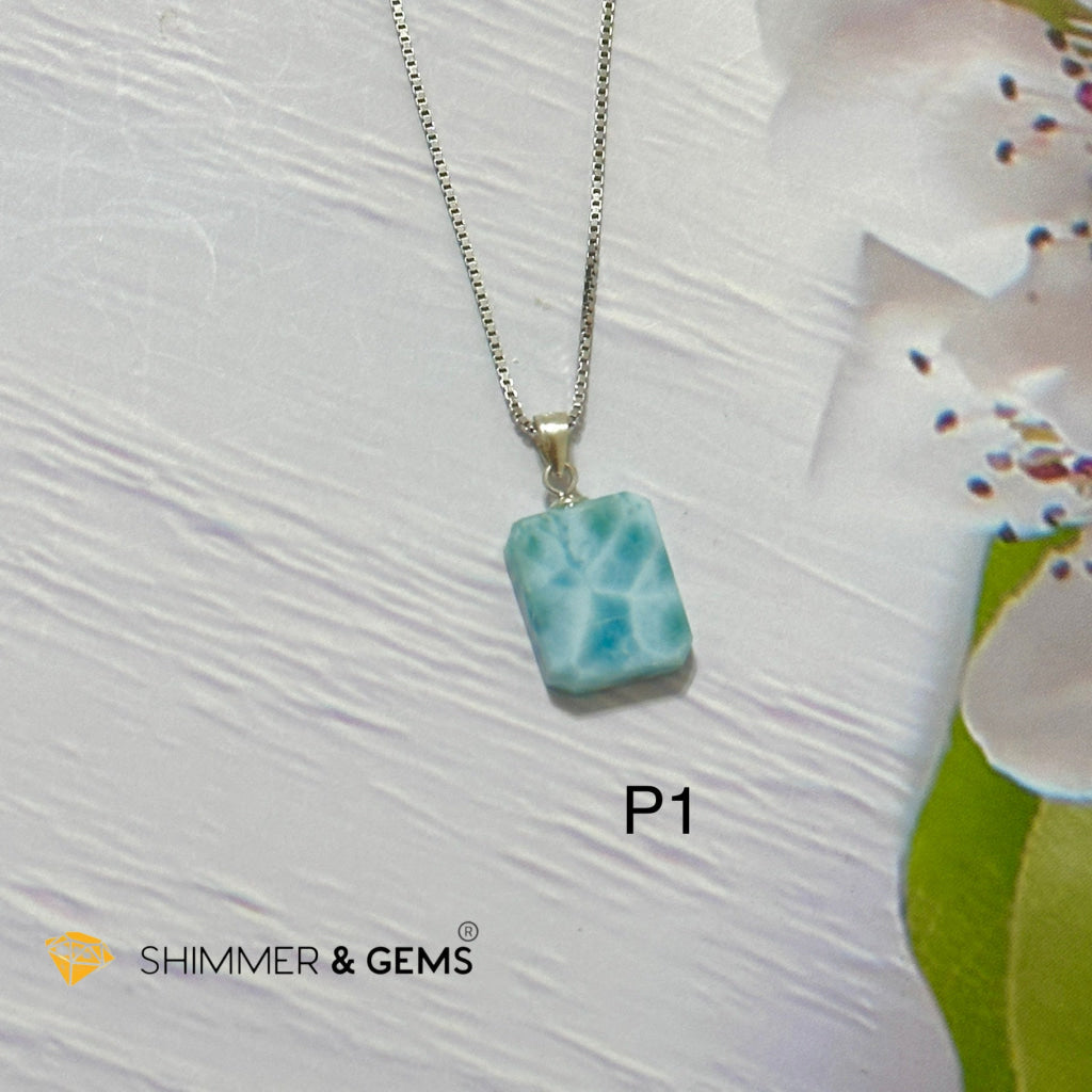 Larimar 925 Silver Pendant