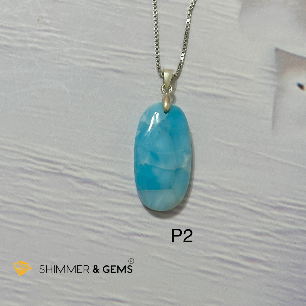 Larimar 925 Silver Pendant