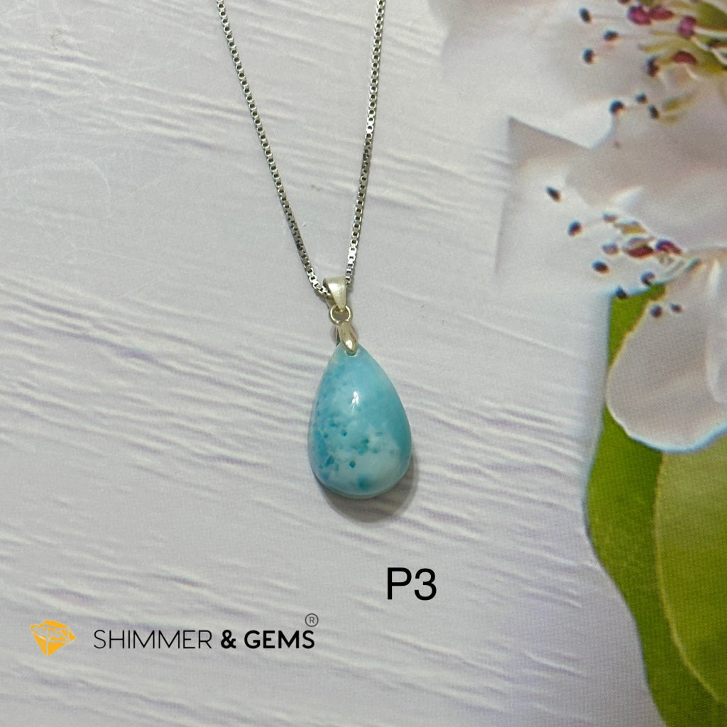 Larimar 925 Silver Pendant
