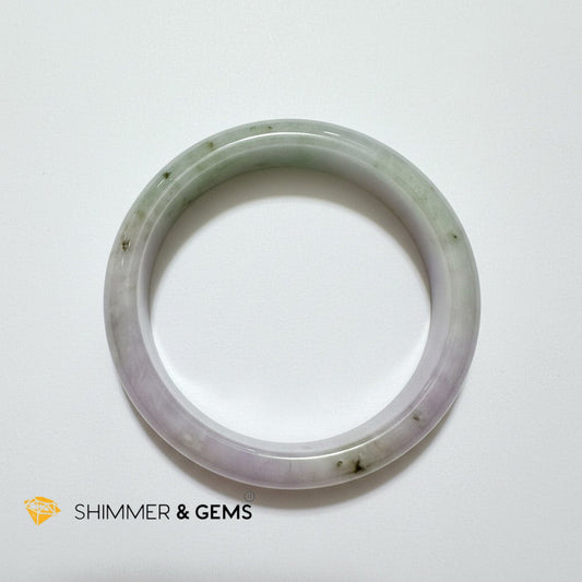 Lavender Green Jadeite Bangle (Premium) Luck & Abundance 59mm Code 3517