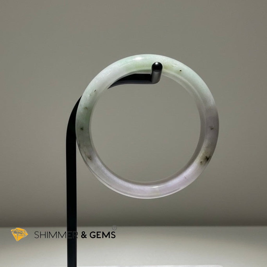 Lavender Green Jadeite Bangle (Premium) Luck & Abundance