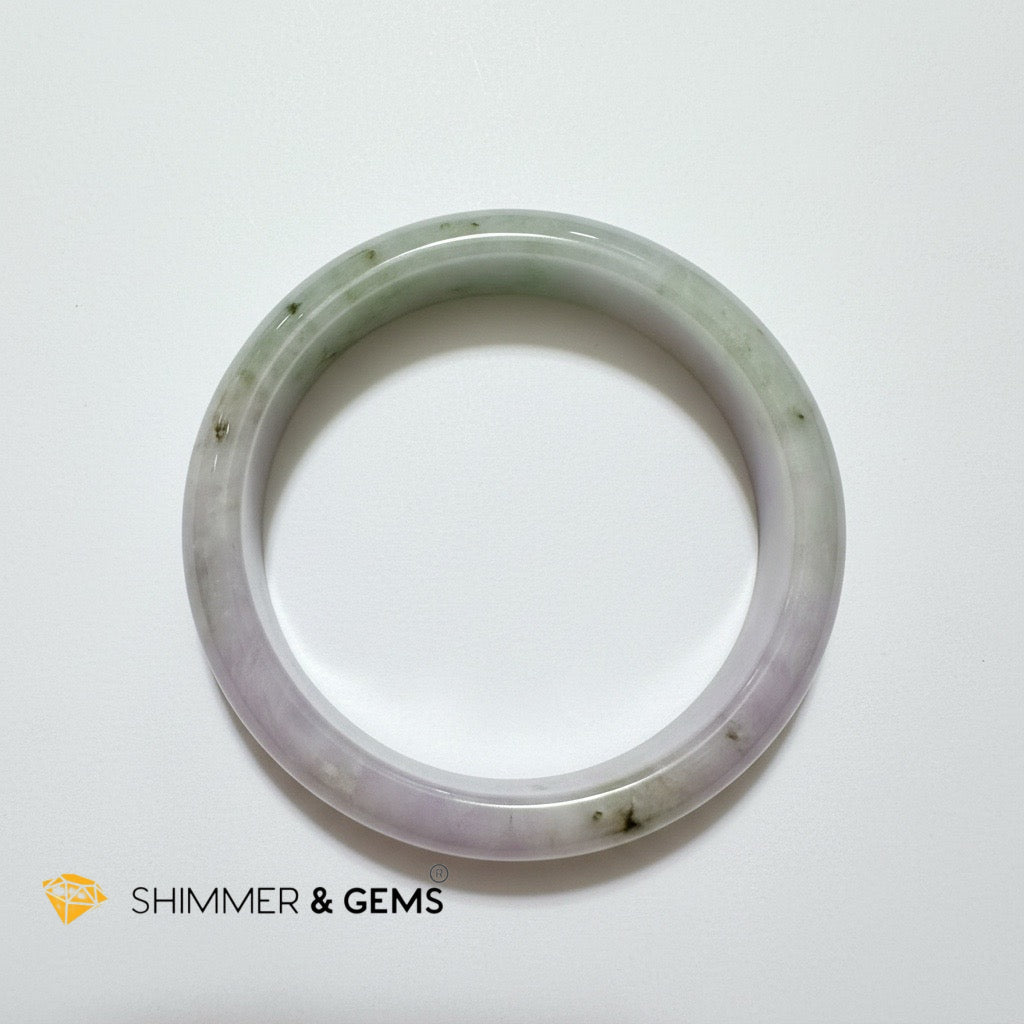 Lavender Green Jadeite Bangle (Premium) Luck & Abundance
