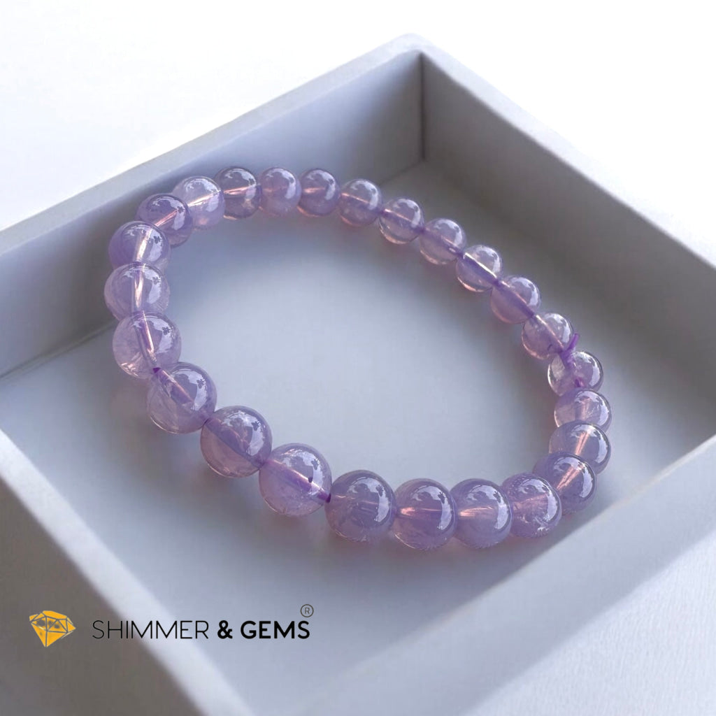 Lavender Moon Quartz Premium AAAA Grade 7mm (Brazil) Very Rare, Premium