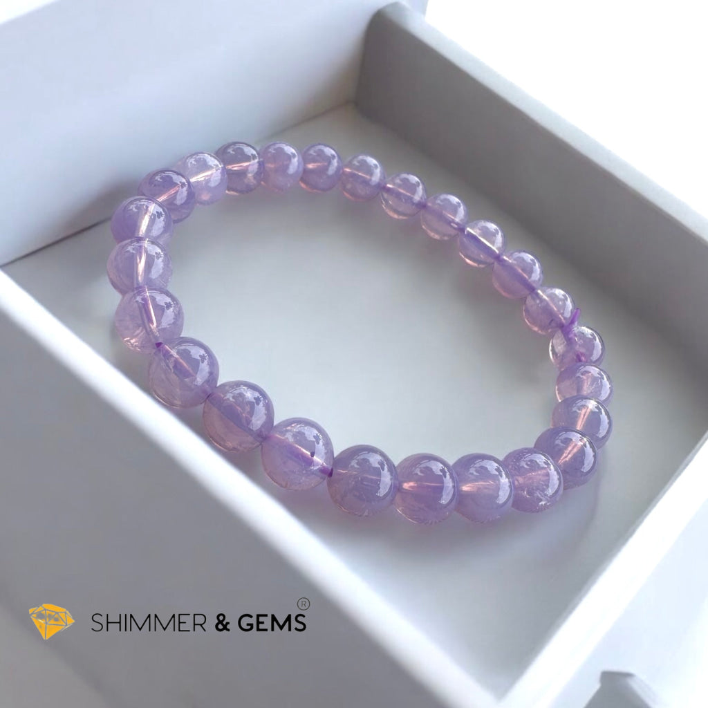 Lavender Moon Quartz Premium AAAA Grade 7mm (Brazil) Very Rare, Premium