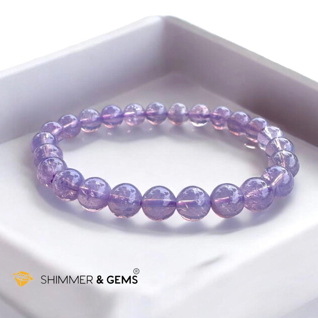 Lavender Moon Quartz Premium AAAA Grade 7mm (Brazil) Very Rare, Premium