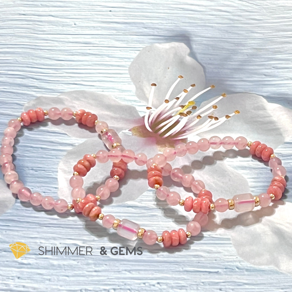 Love & Harmony Talisman Bracelet (Madagascar Rose Quartz Rhodochrosite) Bracelets