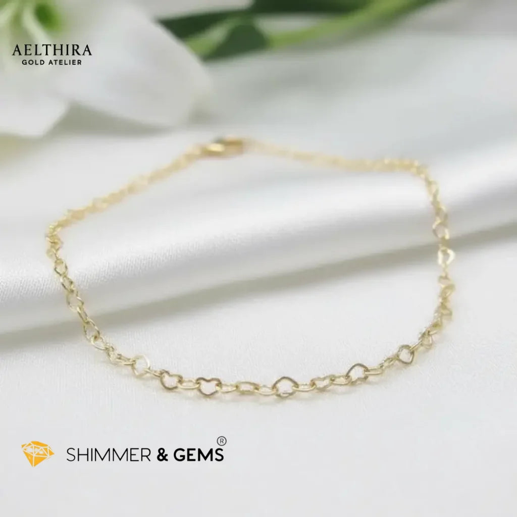 Mini Heart Chain 14k Gold Filled Necklace (2.8mm 18 + 2”) 16-20”
