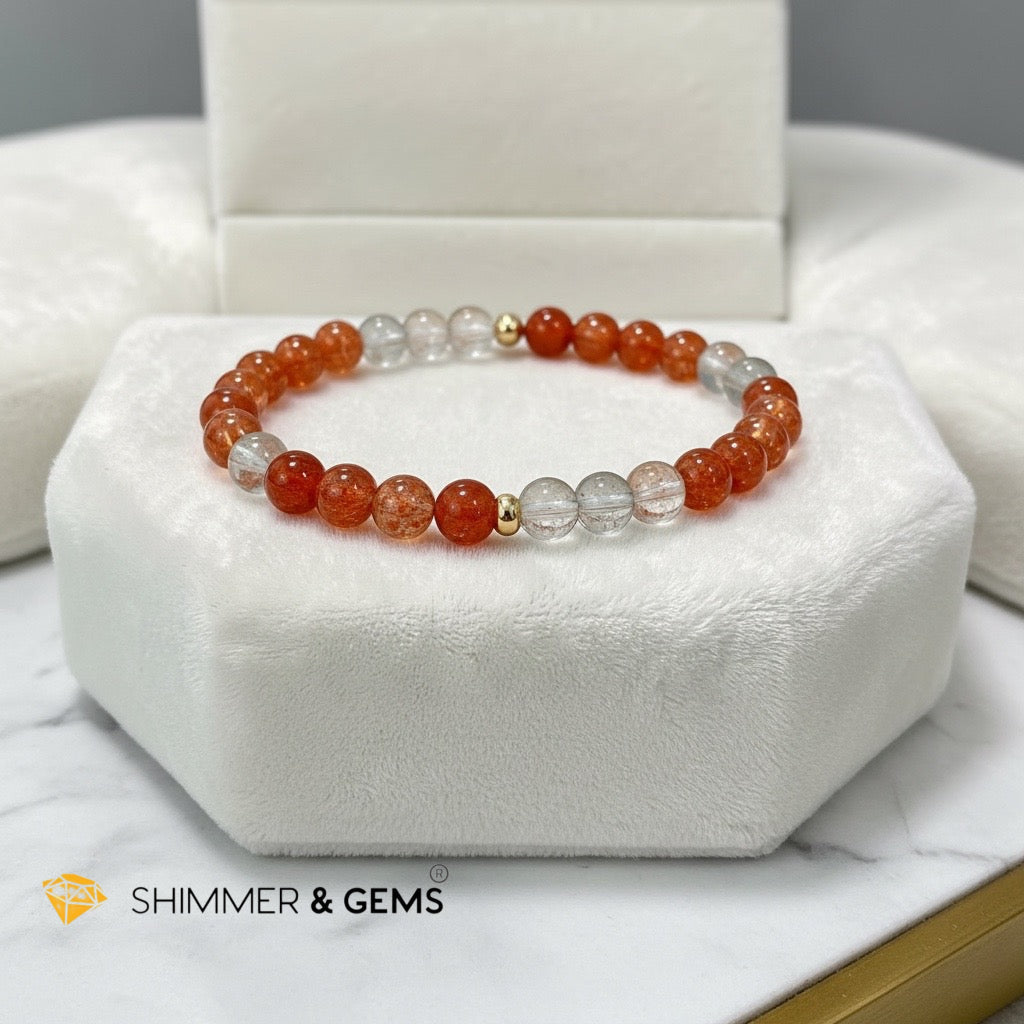 Money Leak Protection Arusha Sunstone 6mm Bracelet (Premium) AAAA Grade