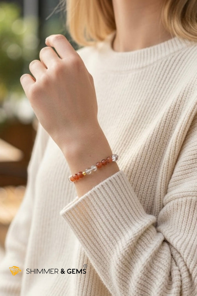 Money Leak Protection Arusha Sunstone 6mm Bracelet (Premium) AAAA Grade