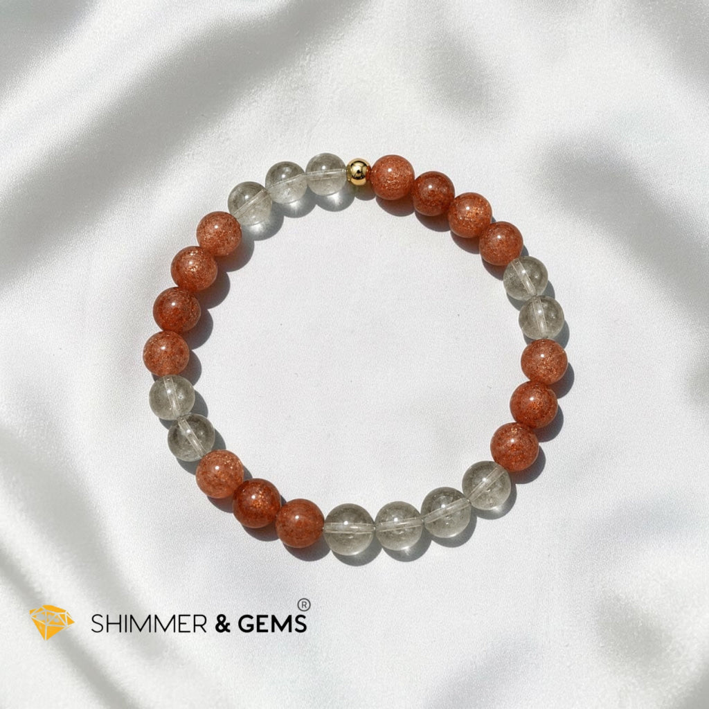Money Leak Protection Arusha Sunstone 6mm Bracelet (Premium) AAAA Grade