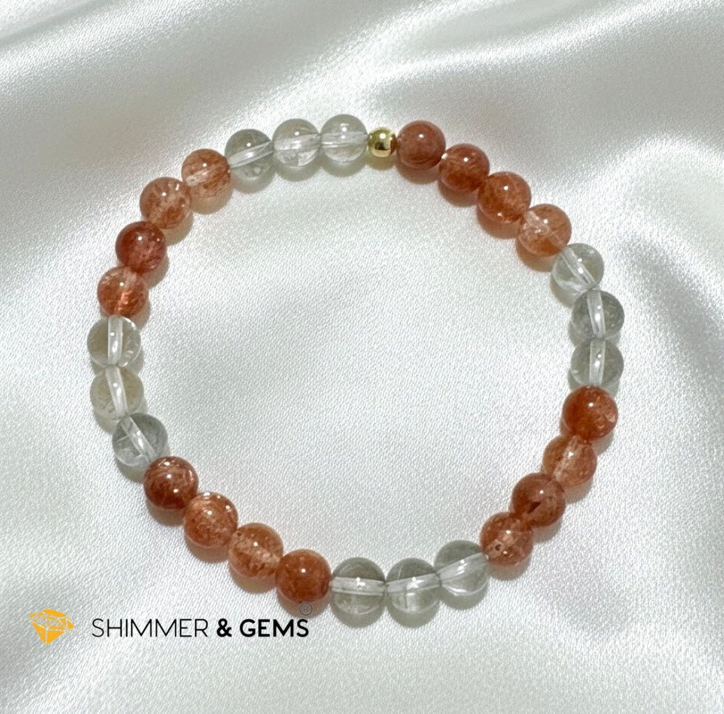 Money Leak Protection Arusha Sunstone 6mm Bracelet (Premium) AAAA Grade