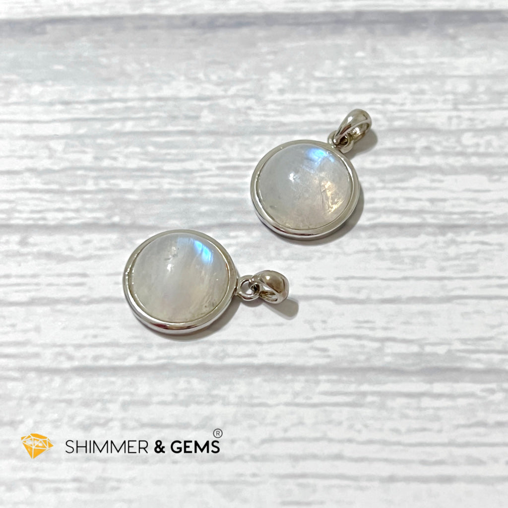 Moonstone Round 925 Silver Pendant