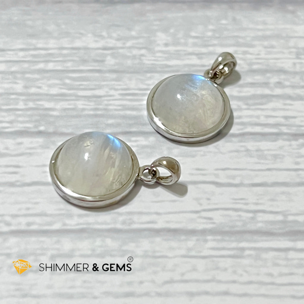 Moonstone Round 925 Silver Pendant