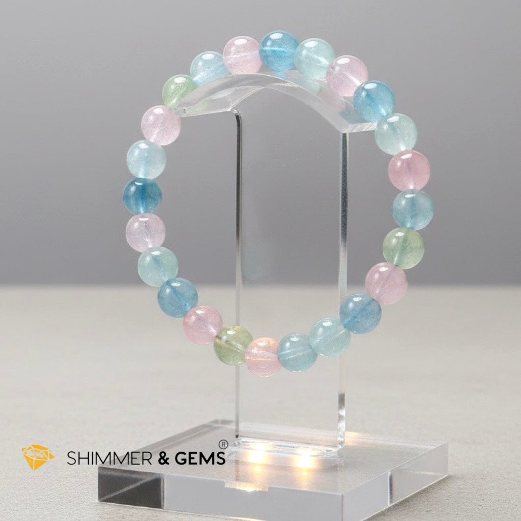 Morganite Beryl 7mm Bracelet