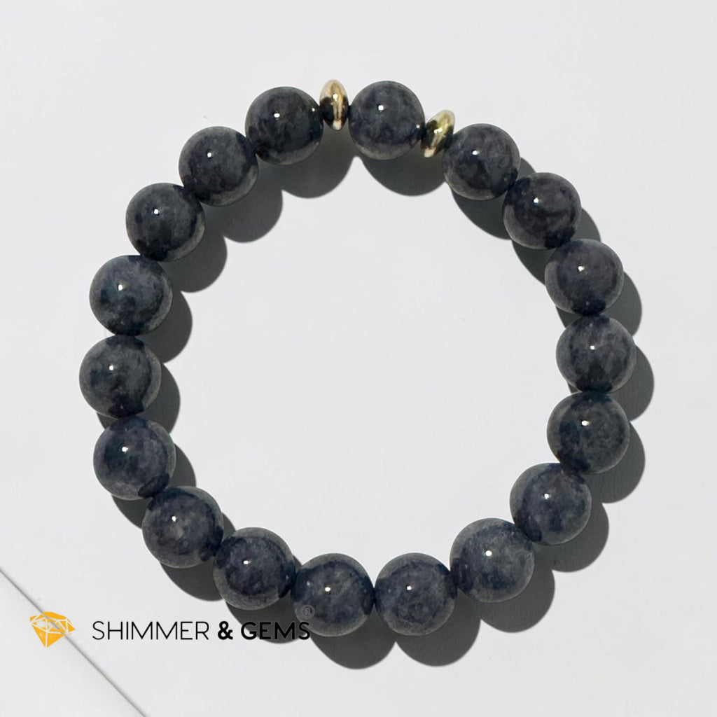 Natural Blue Sapphire 10mm Bracelet (Top Grade) (Fame, Wealth)