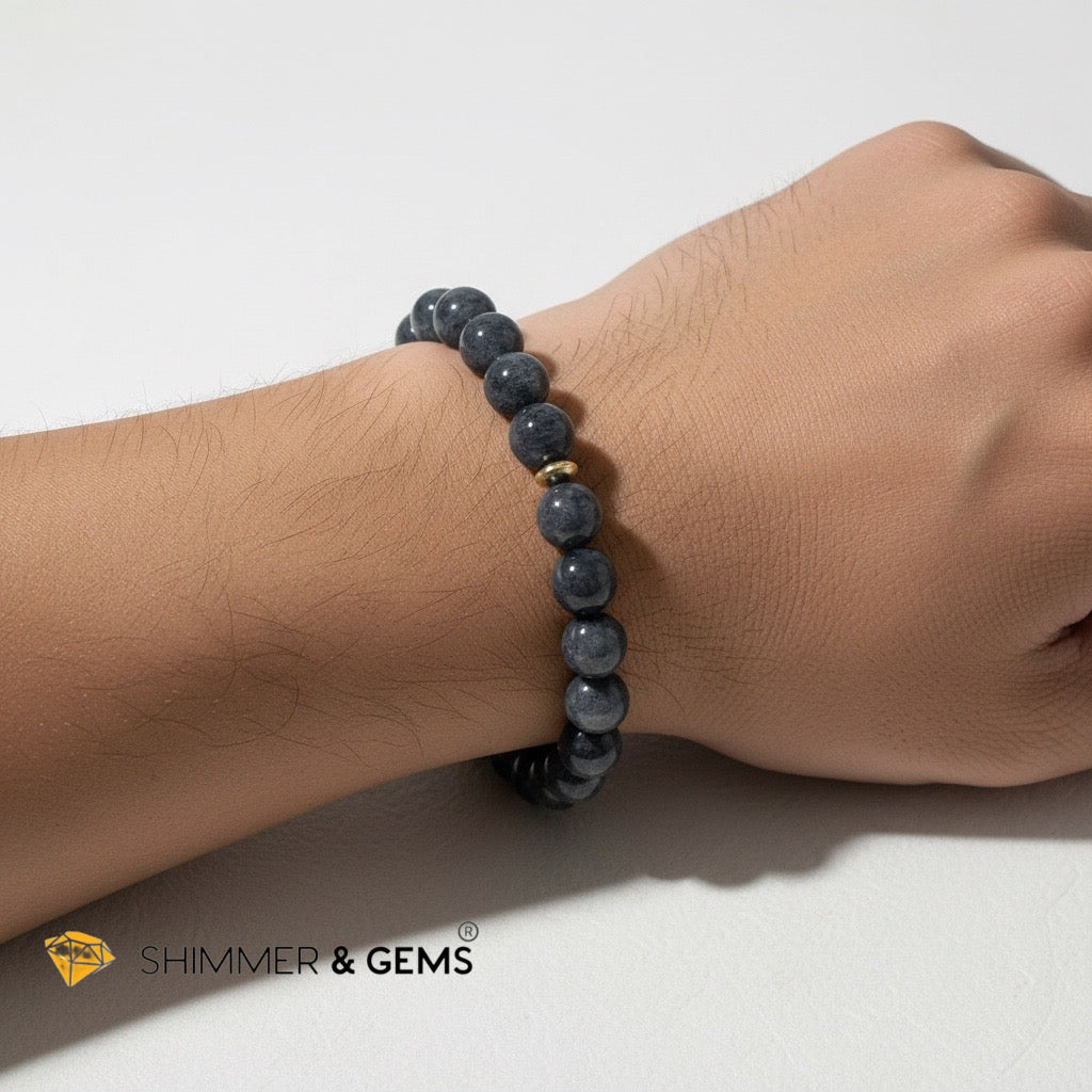Natural Blue Sapphire 10mm Bracelet (Top Grade) (Fame, Wealth)