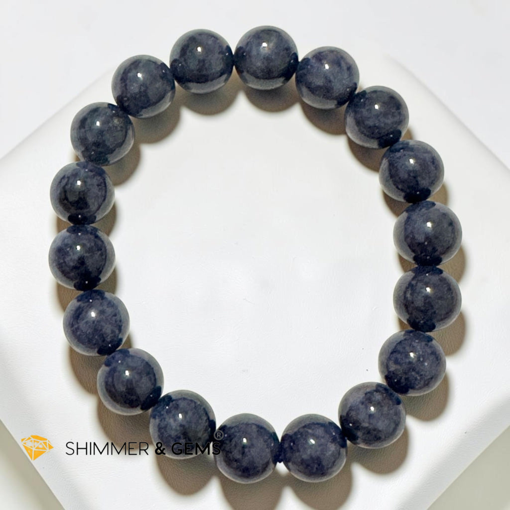 Natural Blue Sapphire 12mm Bracelet (Top Grade) (Fame, Wealth) Premium