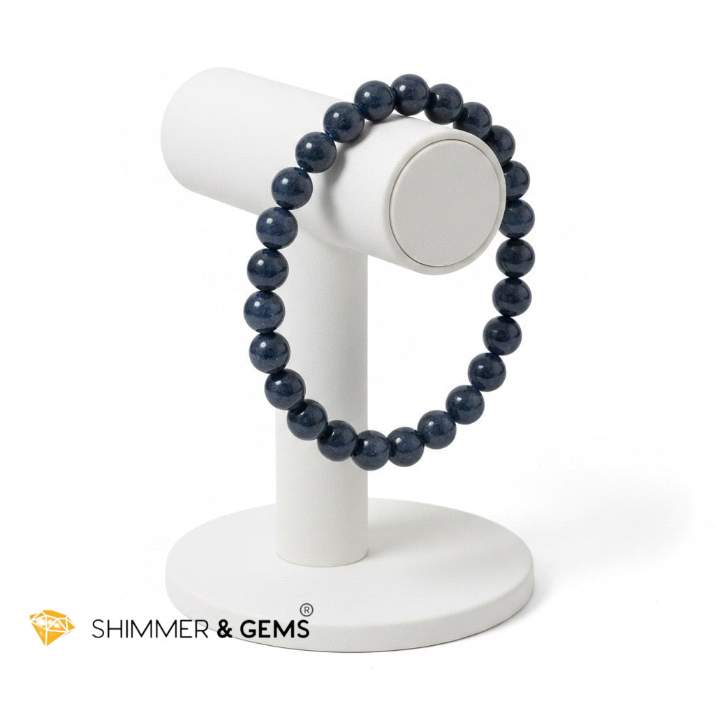 Natural Blue Sapphire 8mm Bracelet (AAA Grade) (Fame, Wealth)