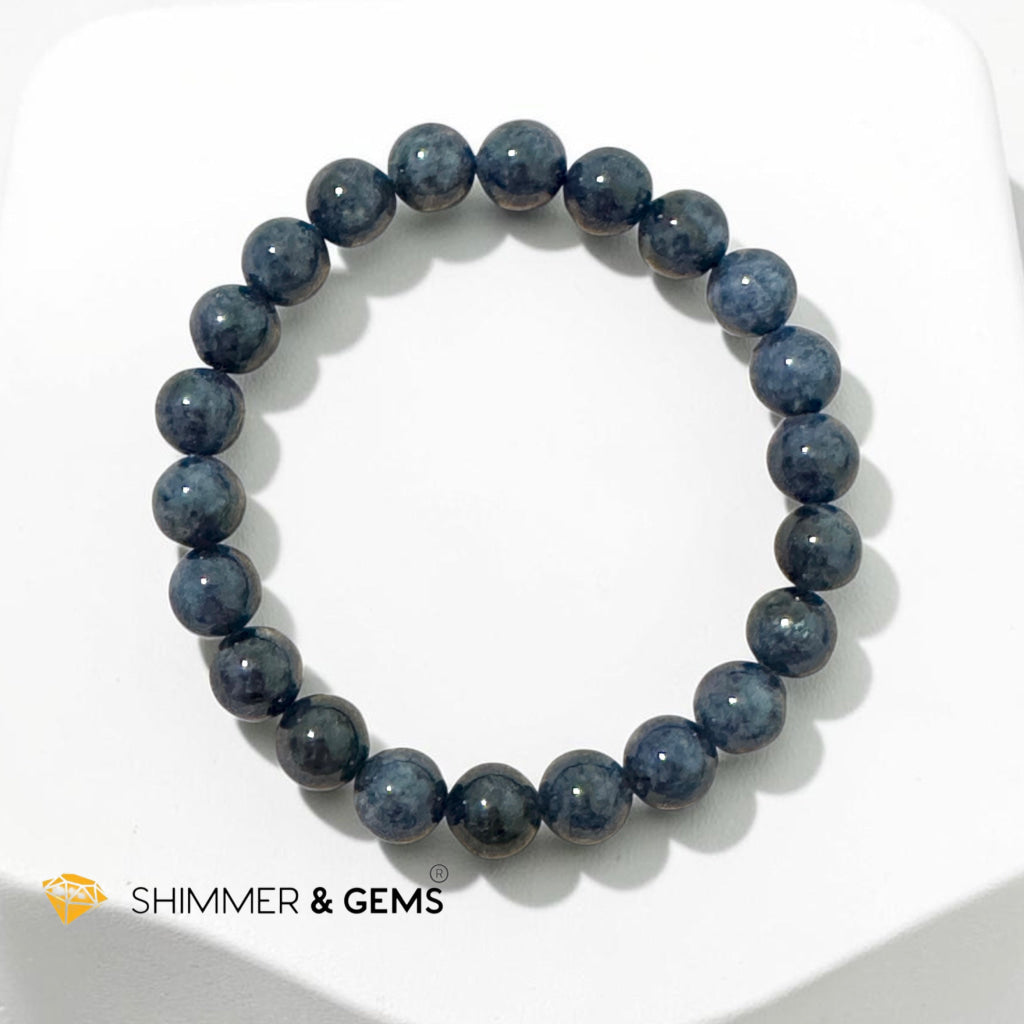 Natural Blue Sapphire 8mm Bracelet (AAA Grade) (Fame, Wealth)